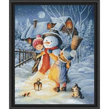 PixelHobby Dressing the Snowman Kit & Frame Mosaic Art Kit