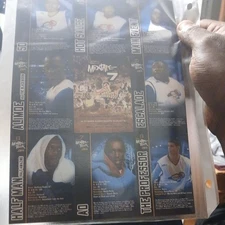 AND1 Mixtape Tour 2004 Uncut Sheet Cards Slam Street ball Coll Issue Plus S.I.