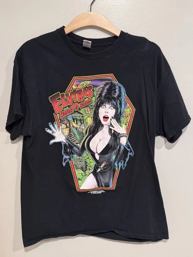 Elvira Mistress of the Dark T-Shirt  Elvira's House Of Horror Black  L - product listing photo