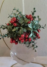  Christmas Mistletoe Kissing  Large Ornament  Hangs Party Fun Decor