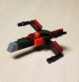 Custom Lego Star Wars: X-wing Star Fighter Lot (3) Black / Red Stealth 7140