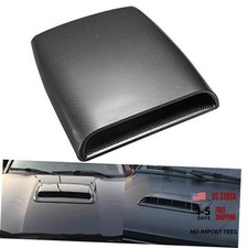 Universal Car Decorative Air Flow Intake Hood Scoop Vent Turbo Carbon Fiber