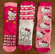 3 Paar Hello Kitty Strümpfe, Größe 31-34