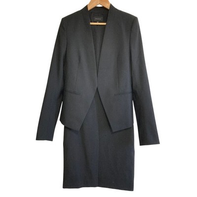 Theory Twinset Suit (Jacket and Dress) - Size 00, Black Women USED