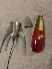 Vintage Mathmos Telstar Rocket Red Lava Lamp 1990's 