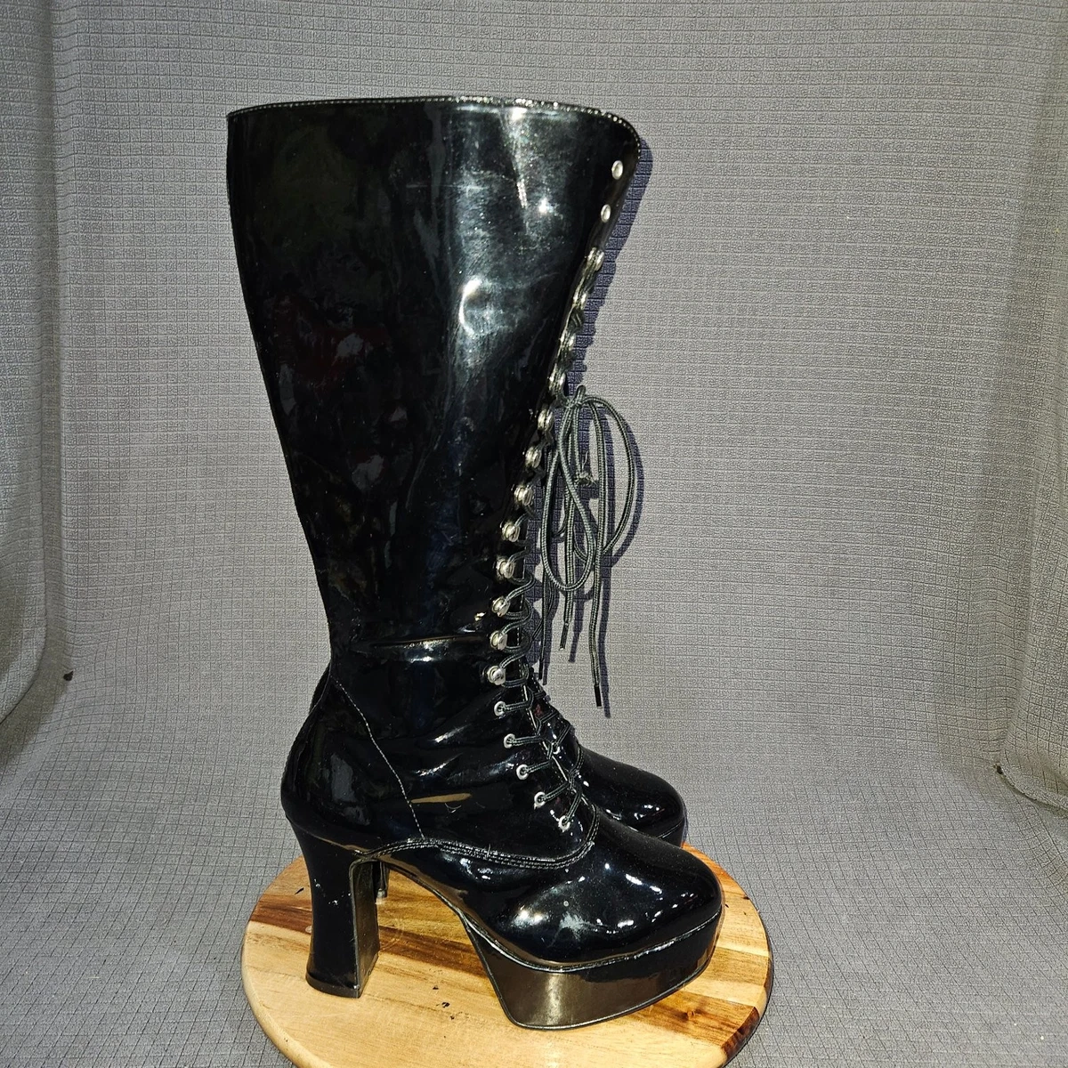 Funtasma Black Patent Lace-Up Platform Derbys Funtasma Pleaser Women main image 3