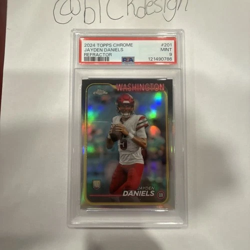 Jayden Daniels Rookie Refractor PSA 9