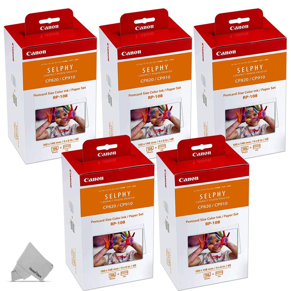 Набор цветной бумаги Canon RP-108RP108 из 5 упаковок 10 тонеров для чернил540 листов бумаги 28090₽