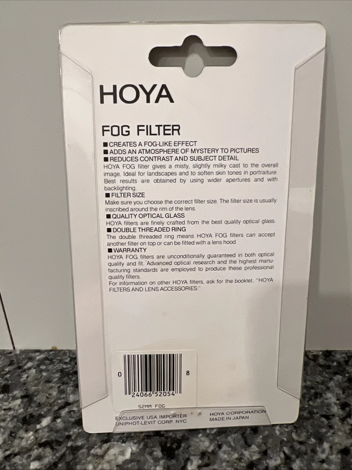Hoya 52mm Fog Filter Lens Creates Fog Effect Reduces Contrast New Sealed - Image 2 of 3