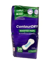 20 Count Contour Incontinence Booster Pads Adds Max Absorbency to Adult Diapers