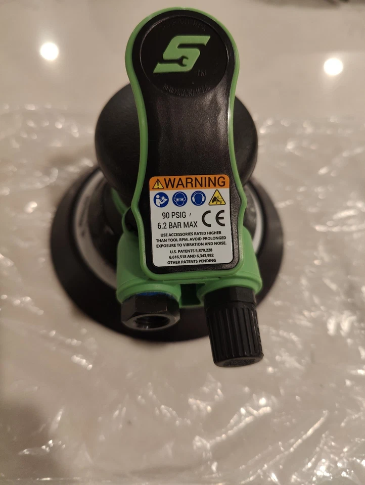 "Nueva lijadora orbital neumática Snap On PSO4625G 6"" con patrón de 3/16"" (verde)" Foto 2 de 2