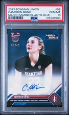 2023-24 Bowman U Now #5B Cameron Brink March Madness Auto Blue /49 PSA 10