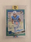 2023 Panini Donruss Rated Rookie Jahmyr Gibbs #331 Green Autograph