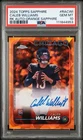 2024 Topps Chrome Football Caleb Williams Orange Sapphire Auto /25 PSA 10 RA-CWI