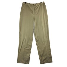 Lands End Fit 3 Khaki Trouser Pants Women Size 10 Elastic Stretch Comfort Office