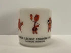 Vintage Federal Milk Glass Willie Wirehand Advertising Mug Fire King