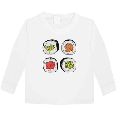 ''Sushi Selection'' Kinder / Kinder Langarm T-Shirts Baumwolle (KL052417)