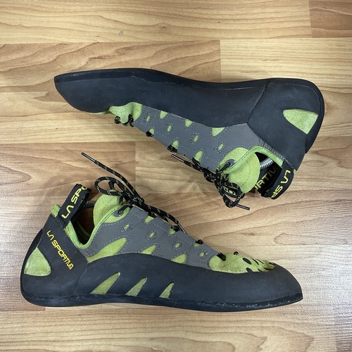 La Sportiva Tarantulace Herren Kletterschuhe Größe 13 Kiwigrün Grau Schwarz - Bild 2 von 12