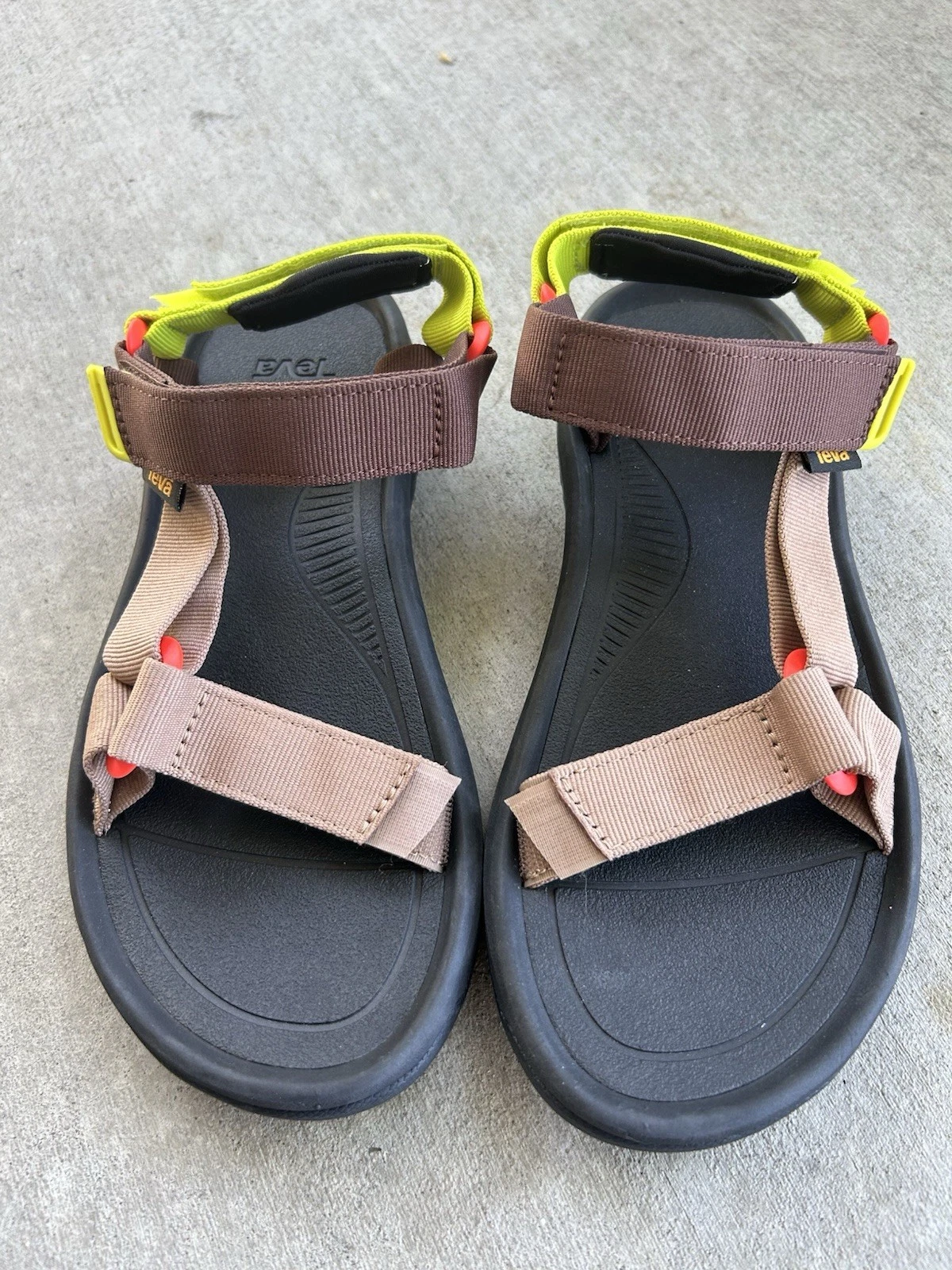 Teva Hurricane XLT2 Men's Size 8 Sandals Brown Neon Green Tan Strappy Hike
Opens in a new window or