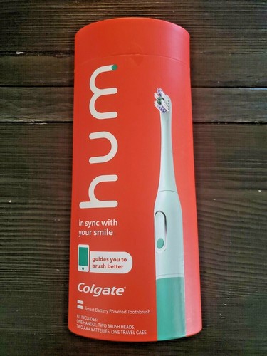hum by Colgate Smart Battery Toothbrush Kit, Sonic Toothbrush Handle with 2 Refi - 第 1/4 張圖片