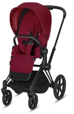 Cybex Platinum Priam Matte Black Frame W/ True Red Seat Pack Stroller $1,200 New