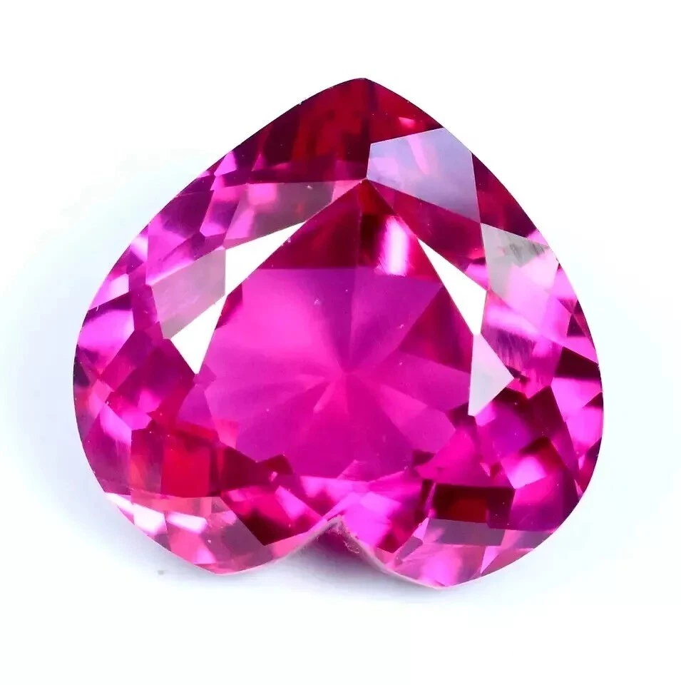 Rubí rosa corte corazón birmano natural impecable 93,15 quilates + piedra preciosa suelta certificada Foto 3 de 4