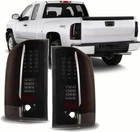 Smoke LED Tail Lights for 2007-2014 Chevy Silverado Brake Rear Lamps Replacement