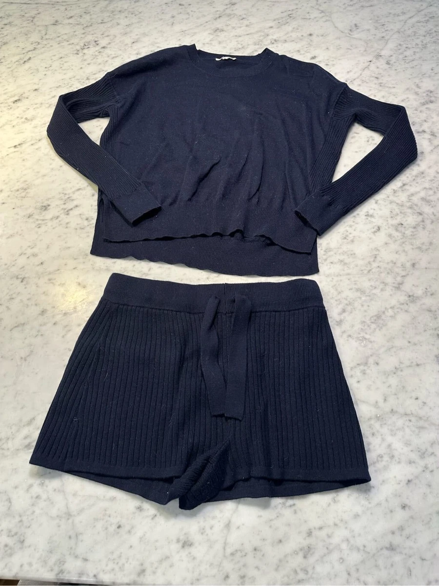 Navy blue sweater set sale