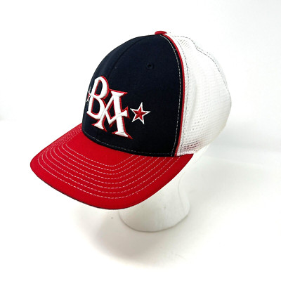 Richardson #172 SM-MD Baseball Hat BA Red Stars Mesh Back Red White Black