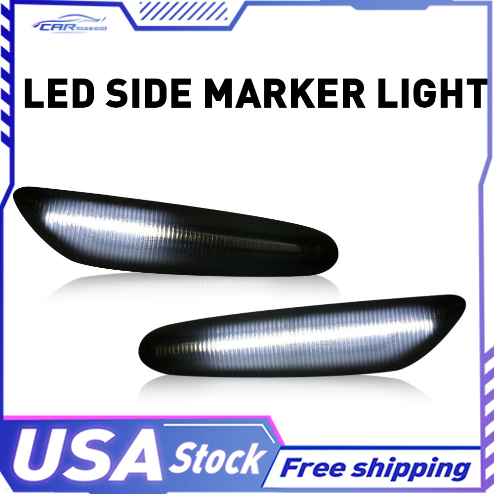 BMW E90 E91 Smoked LED Fender Side Marker Lights with Dynamic Turn Signal