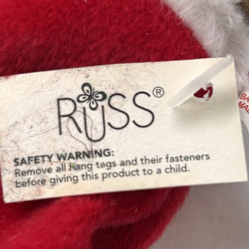 vintage russ berrie dog in stocking plush 5” ornament - Picture 6 of 8