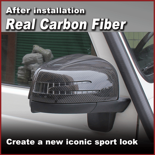 Carbon Spiegelkappe für Mercedes G/ML/GL/R Class G500 G63 ML400 W166 W143 - Picture 2 of 12