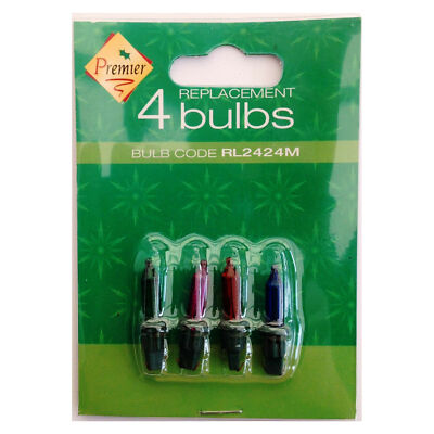 2,4V 0,24W RL2424M 4er Pack farbige Ersatzglühbirnen grün Steckb...