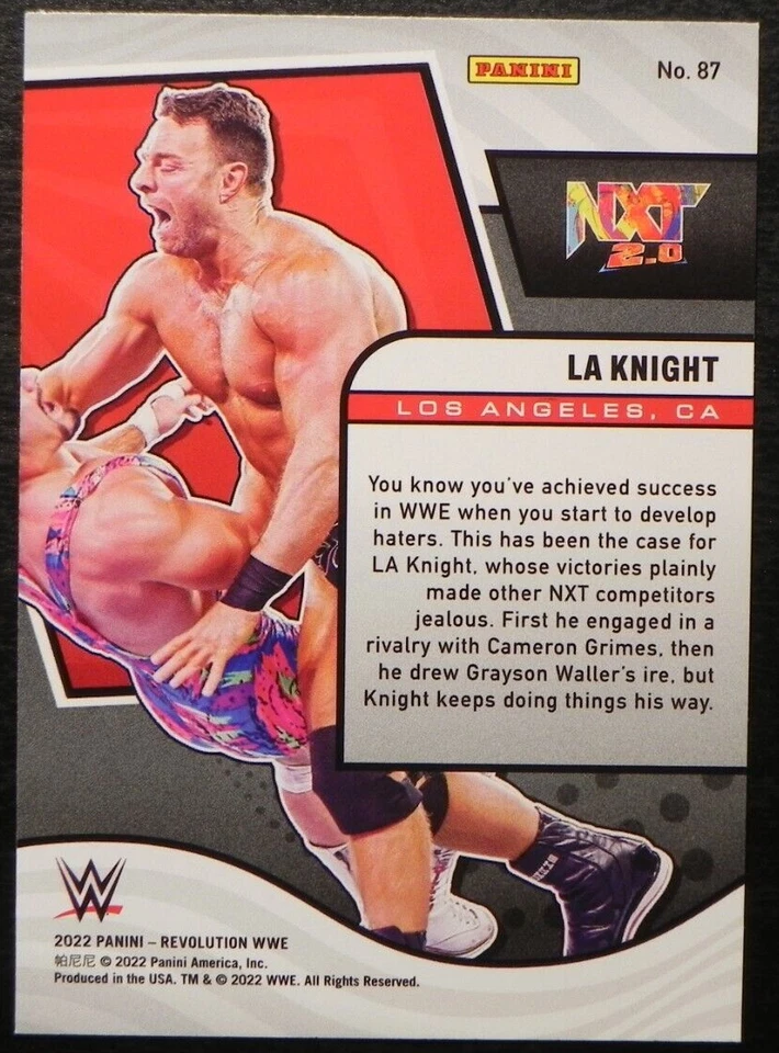 2022 Panini Revolution WWE #87 LA Knight NXT 2.0 - Image 2 of 2