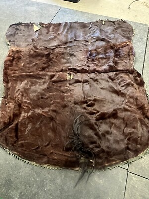 Antique Horse Hair Carriage Blanket Horse Hide, Buggy Lap Sleigh