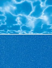 Tropical Reflection Blue Bubbles Double Sided Aquarium Background 12" H x 24"