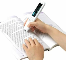 White Recording Translation Pen Reader Scanner with Stylus, Synchronous Reading