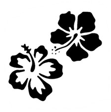 Really Great Stencils, Mini, Hibiscus Flowers 1, 3", Flowers, Leaves, Petals