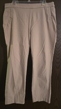 ELLE Pull-On Skinny Beige Ankle Dress Pants Womens L