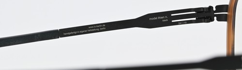 IC! BERLIN Brille Thien N. Black Matt Pilot Rechteckig Tortoise Leicht Flexibel - Picture 6 of 7