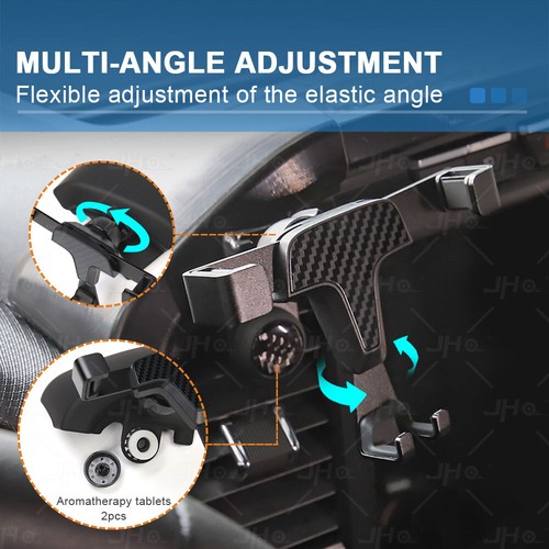 Car Phone Holder 360 Rotation Universal Air Vent Mount Bracket Gravity Black US - Picture 17 of 23
