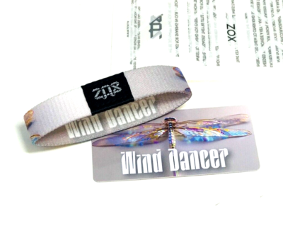 ZOX **WIND DANCER** Silver Large Single Wristband w/Card DRAGON