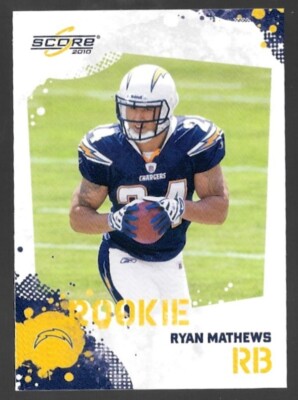 2010 Score Ryan Matthews Rookie #386 Los Angles Chargers Fresno State