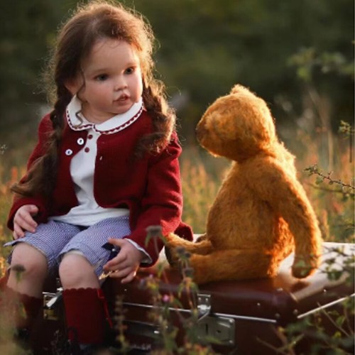 Muñeca bebé renacida de 30 pulgadas para niña pequeña cuerpo de tela cabello enraizado artista hecho a mano regalo - Imagen 4 de 5