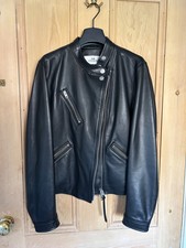 Coach Black Leather Jacket Size 12-14 New Without Tags
