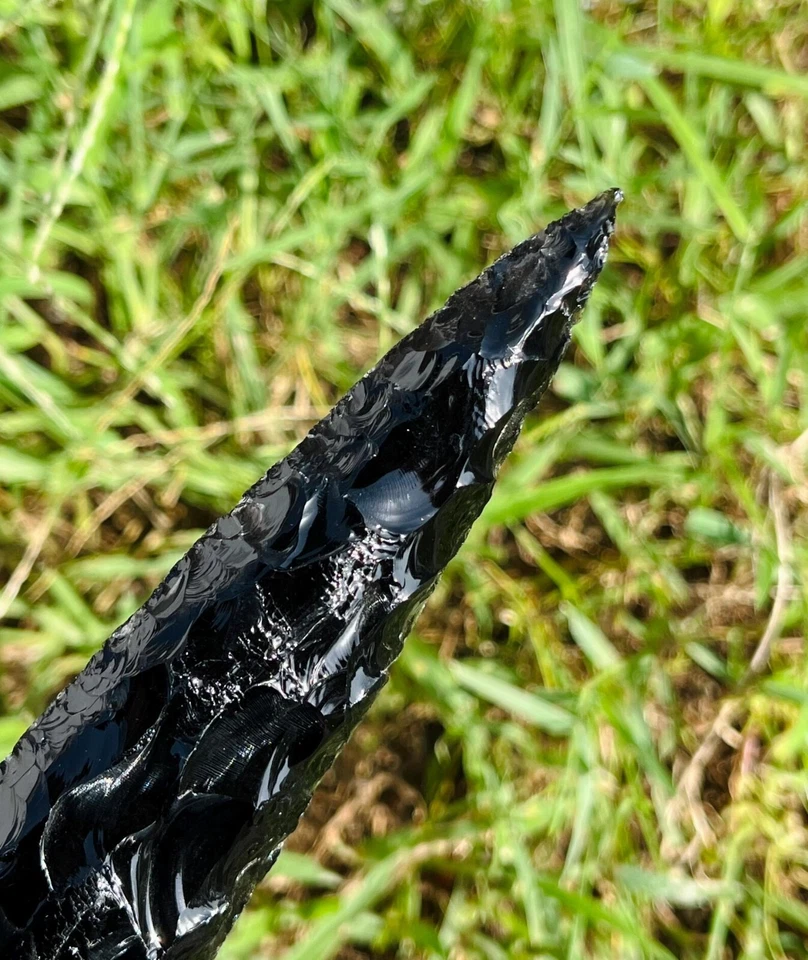 Obsidian Black Arrowhead Ancient Point Translucent Native Authentic Arrowhead - Image 2 of 4