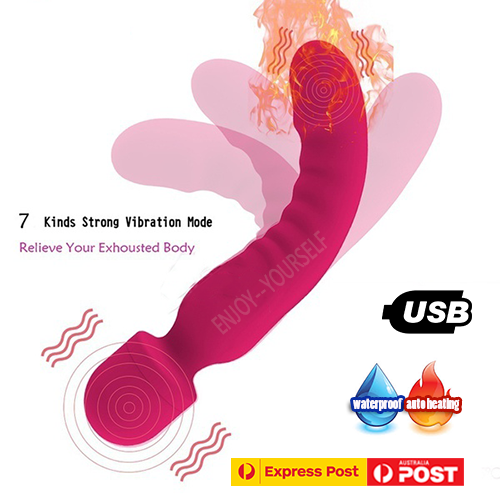 Heating Vibrator Waterproof Soft Dildo G Spot Clitoris Simulator Sex Toy New - Picture 1 of 10