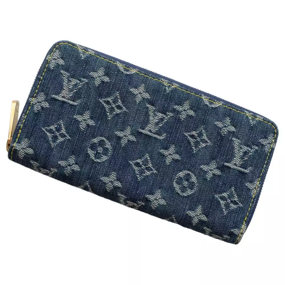 LOUIS VUITTON Zippy Wallet Monogram Denim Blue M95341