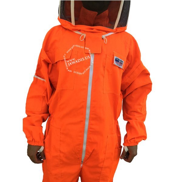 Fluorescent Orange Beekeeper Suit 2XL - Durable Bee Protection Gear