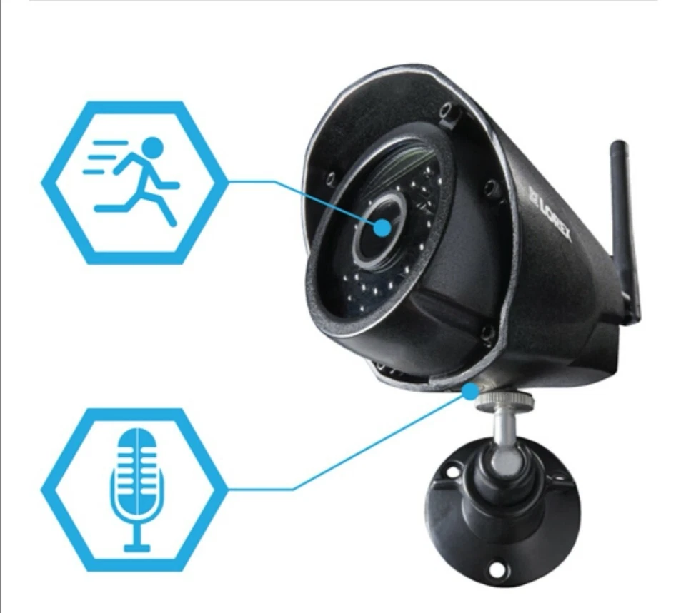 Lorex LW1741AC1 Wireless Add-On Day/Night Camera for LW1742 Black - Image 2 of 4